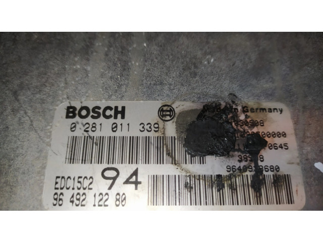 Блок управления двигателя 0281011339 Citroen Xsara