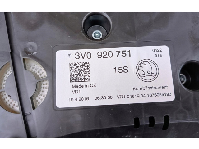 Панель приборов 3V0920751, 2018R Skoda Superb B8 (3V)