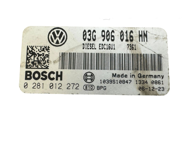 Řídící jednotka 03G906016HN, 1039S10847 Volkswagen Caddy 2015