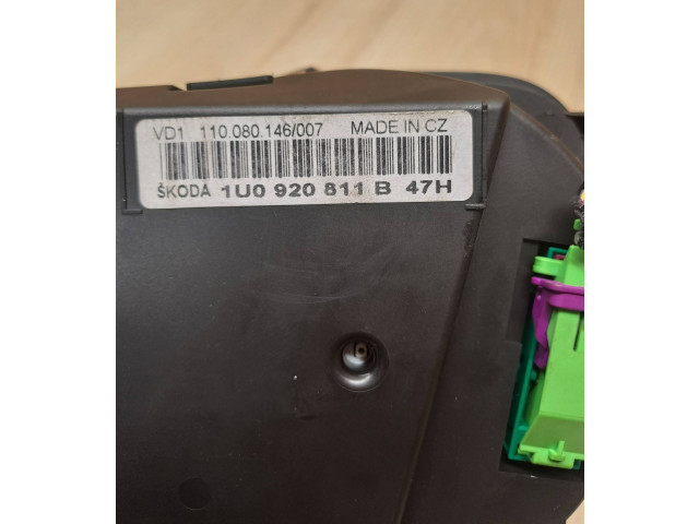 Панель приборов 1U0920811B, 1100801467   Skoda Octavia Mk1 (1U)       