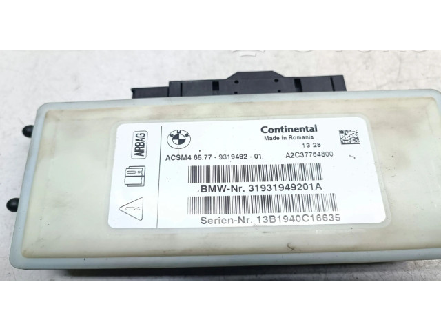 Блок управления надувных подушек 9319492, 65779319492   BMW X3 F25