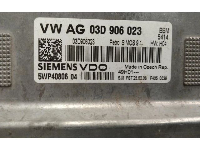 Блок управления двигателем Блок управления 03D90023 Skoda Fabia Mk2 (5J)