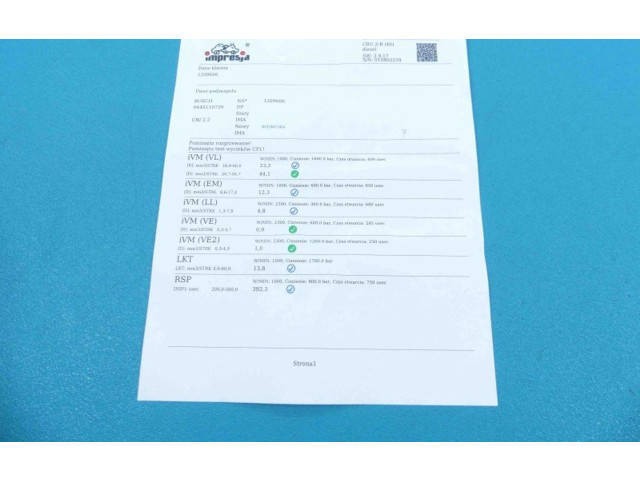 Vstřikovač 0445110739, IMPRK1209606 Peugeot 301