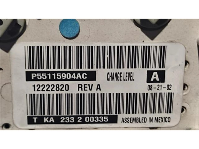 Блок управления климат-контролем P55115904AC Jeep Grand Cherokee (WJ)