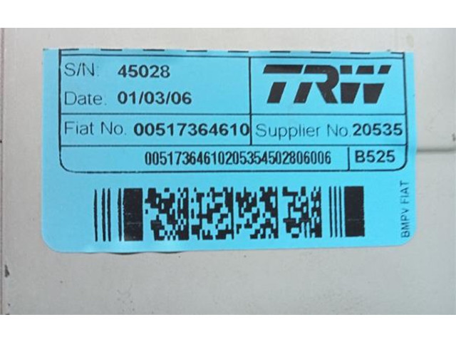 Рулевая рейка  Насос рулевого управления 5117364610, 005117364610   Fiat Idea  -  года