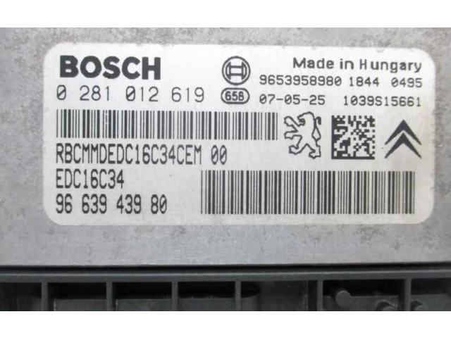 Řídící jednotka 9663943980 Citroen Berlingo