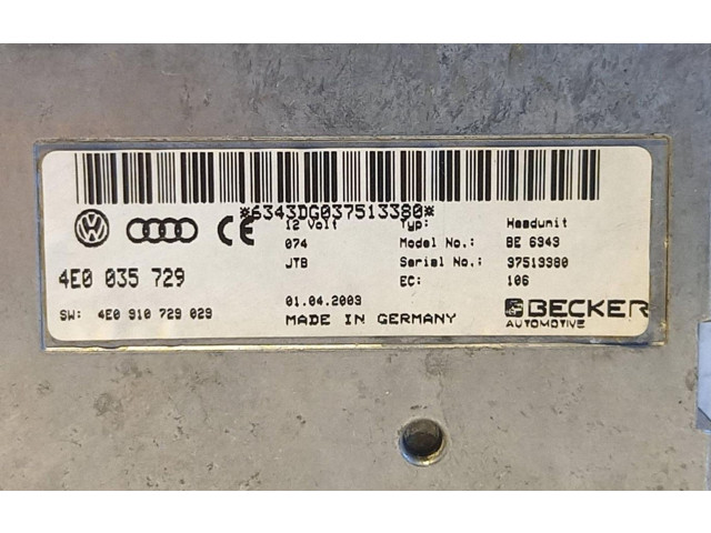 Řídící jednotka 4E0035729 Audi A8 S8 D3 4E 2003