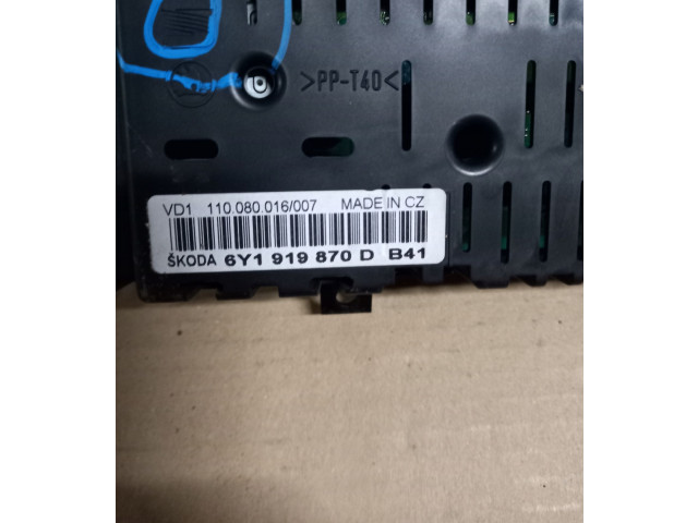 Панель приборов 6Y1919870D Skoda Fabia Mk1 (6Y)