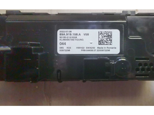 Блок управления климат-контролем 89A919158A Audi Q5 SQ5