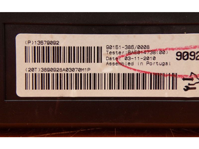 Блок управления климат-контролем 13579092, 13579092 Opel Meriva B