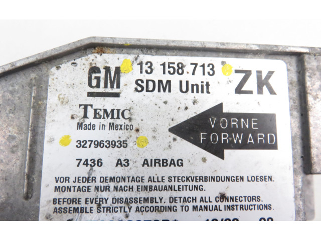 Блок подушек безопасности 13158713 Opel Meriva A