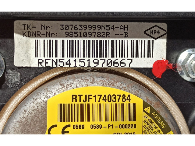 Подушка безопасности водителя 985109782R Dacia Sandero