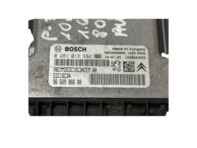 Řídící jednotka 9666986680, 9653958980 Peugeot 3008 I 2010