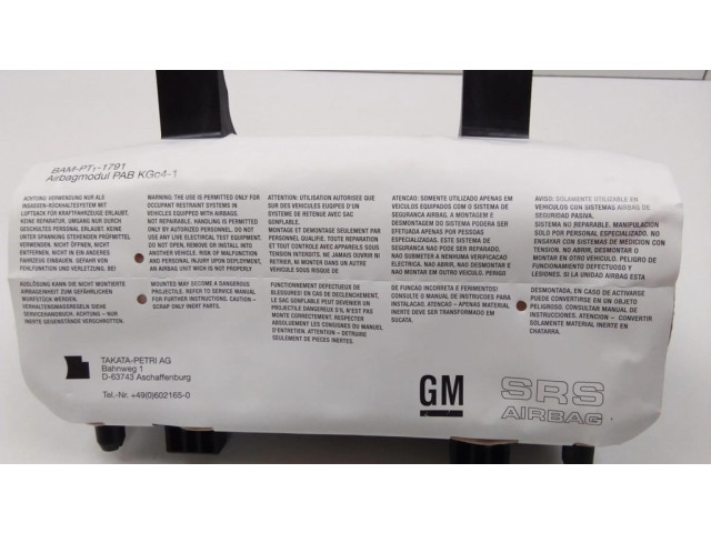 Подушка безопасности пассажира 306435399AI, 13250506   Opel Meriva B