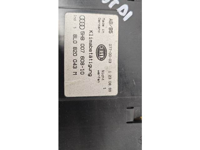 Блок управления климат-контролем 5HB00760810, 8L0820043M   Audi A3 S3 8L