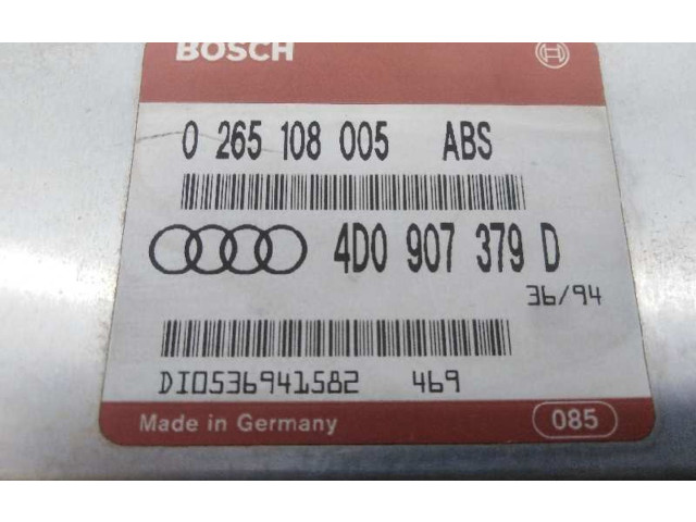 Блок управления АБС 0265108005, 4D0907379D   Audi A6 S6 C5 4B