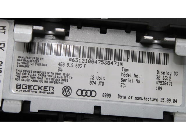 Дисплей 4E0919603F Audi A8 S8 D3 4E