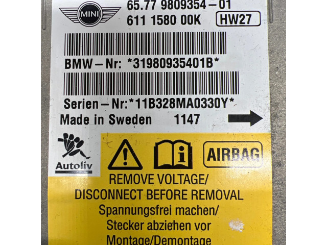 Блок подушек безопасности 611158000K, 9809354 Mini Cooper Countryman R60