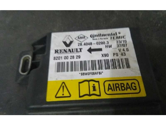 Блок подушек безопасности 8201002829 Dacia Sandero