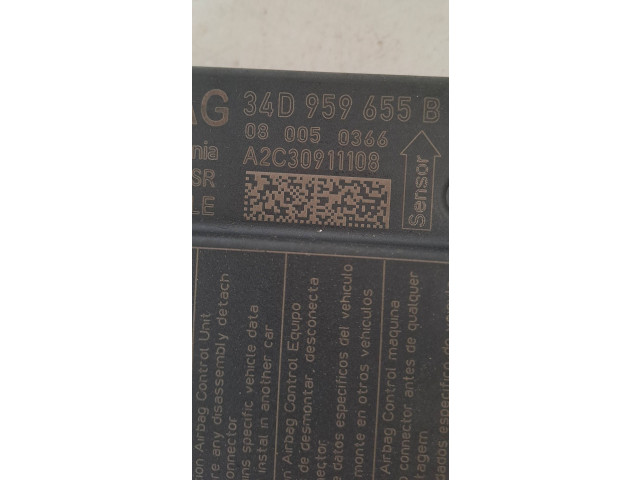 Блок подушек безопасности 34D959655B, 080050366   Skoda Rapid (NH)