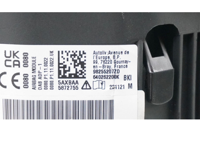 Подушка безопасности водителя 98255207ZD, 98255207ZD Peugeot 2008 II