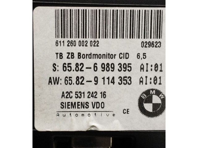 Дисплей 65826989395, 65829114353 BMW 5 E60 E61