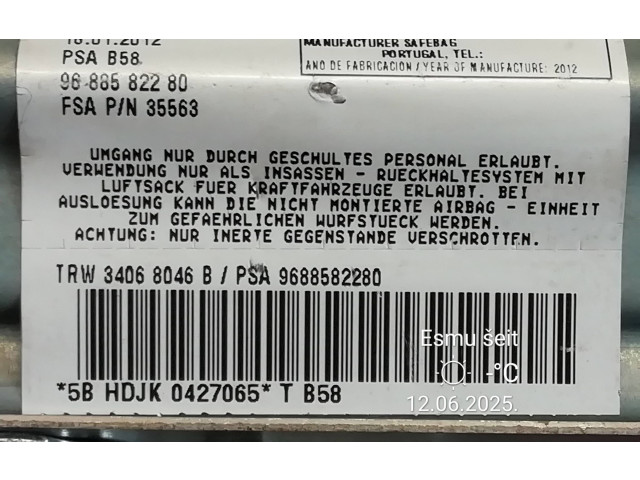Рулевая рейка  Надувная подушка для пассажира 9688582280, 8216XL   Citroen C4 Grand Picasso 2007 - 2013 года