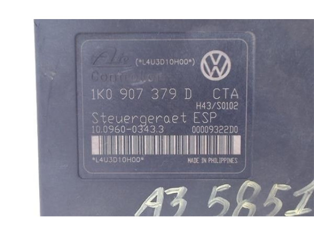 Блок АБС 1K0907379D, 10096003433 Audi A3 S3 8L 1996 - 2003 года