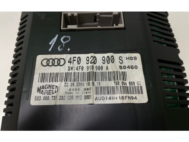 Přístrojová deska Audi A6 S6 C6 4F 2004 4F0920900S, 4F0910900A