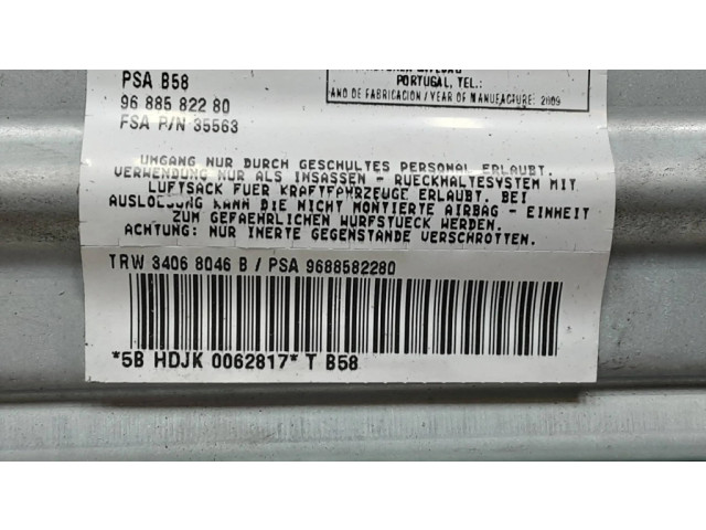 Подушка безопасности пассажира 9688582280, 34068046B Citroen C4 I Picasso