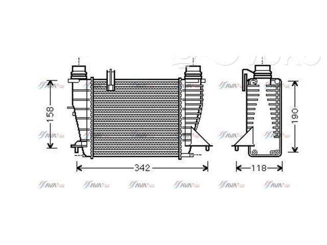 Интеркулер 144618748R, 144618748R Renault Clio III