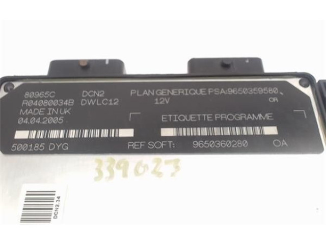 Řídící jednotka 9650360280 Citroen Berlingo 1999