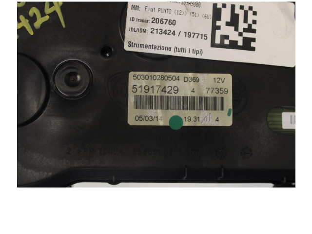 Přístrojová deska Fiat Punto (199) 2012 51917429