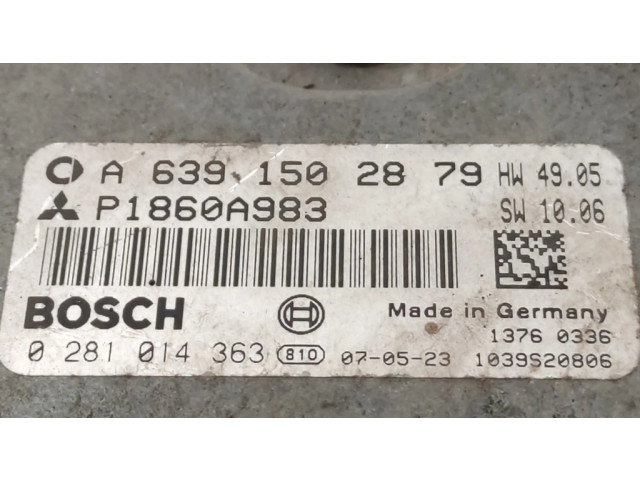 Блок управления двигателя P1860A983, A6391502879 Mitsubishi Colt