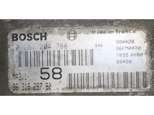 Řídící jednotka 0261204788 Citroen Saxo 1999