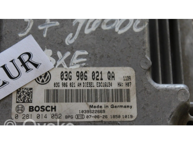 Блок управления двигателя 03G906021QA, 0281014052 Volkswagen Golf Plus