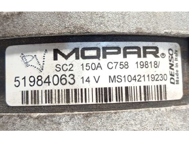 Генератор 51984063, MS1042119230 Jeep Renegade