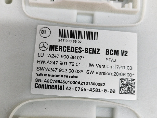 Блок комфорта A2479008607, A2479017901 Mercedes-Benz B W247