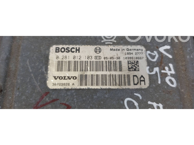 Блок управления двигателя 0281012103, 30729826   Volvo V70