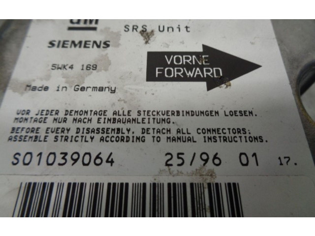 Блок подушек безопасности 90508980, 5WK4169   Opel Vectra B