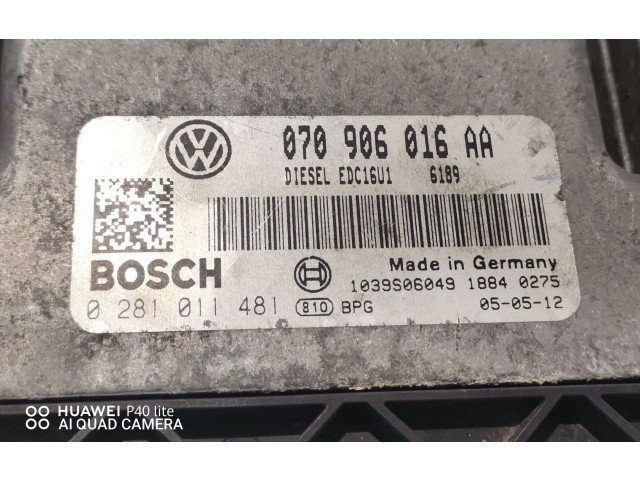 Řídící jednotka 070906016AA, 0281011481   Volkswagen Touareg I 2008