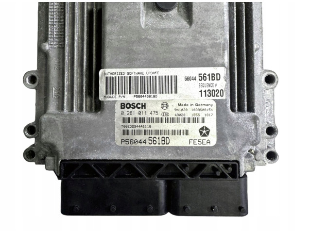 Блок управления двигателя P56044561BD, 0281011475 Jeep Cherokee