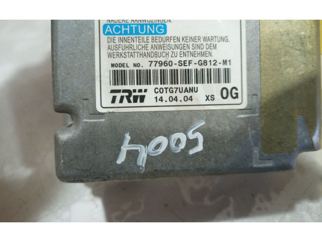 Блок подушек безопасности 77960SEF, 77960SEF Honda Accord