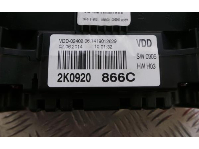 Přístrojová deska Volkswagen Caddy 2014 2K0920866C, 2K0920866C
