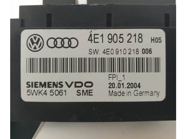 Блок управления 4E1905218, 5WK45061   Audi A8 S8 D3 4E