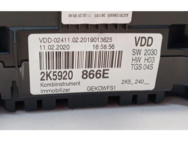 Přístrojová deska Volkswagen Caddy 2020 2K5920866E