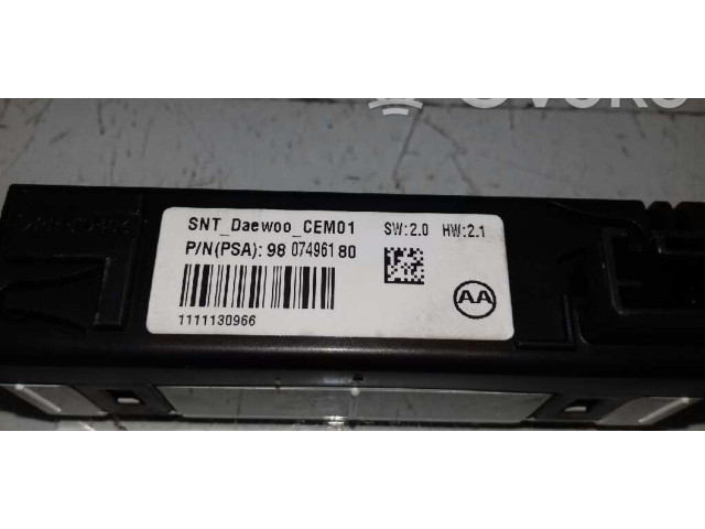 Блок управления 9807496180   Citroen DS4