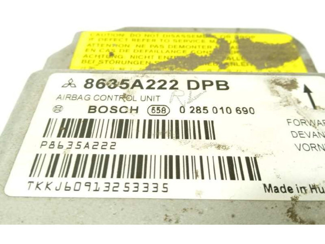 Блок управления надувных подушек 8635A222DPB, 0285010690 Mitsubishi Colt