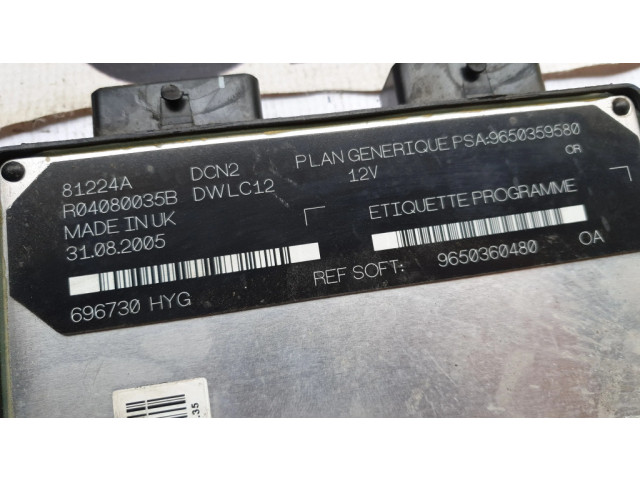 Řídící jednotka 9650360480, R04080035B Citroen Berlingo 2000