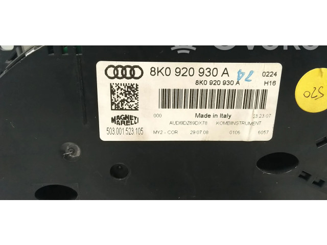 Přístrojová deska Audi A4 S4 B8 8K 2008 8K0920930A, 8K0920930AX